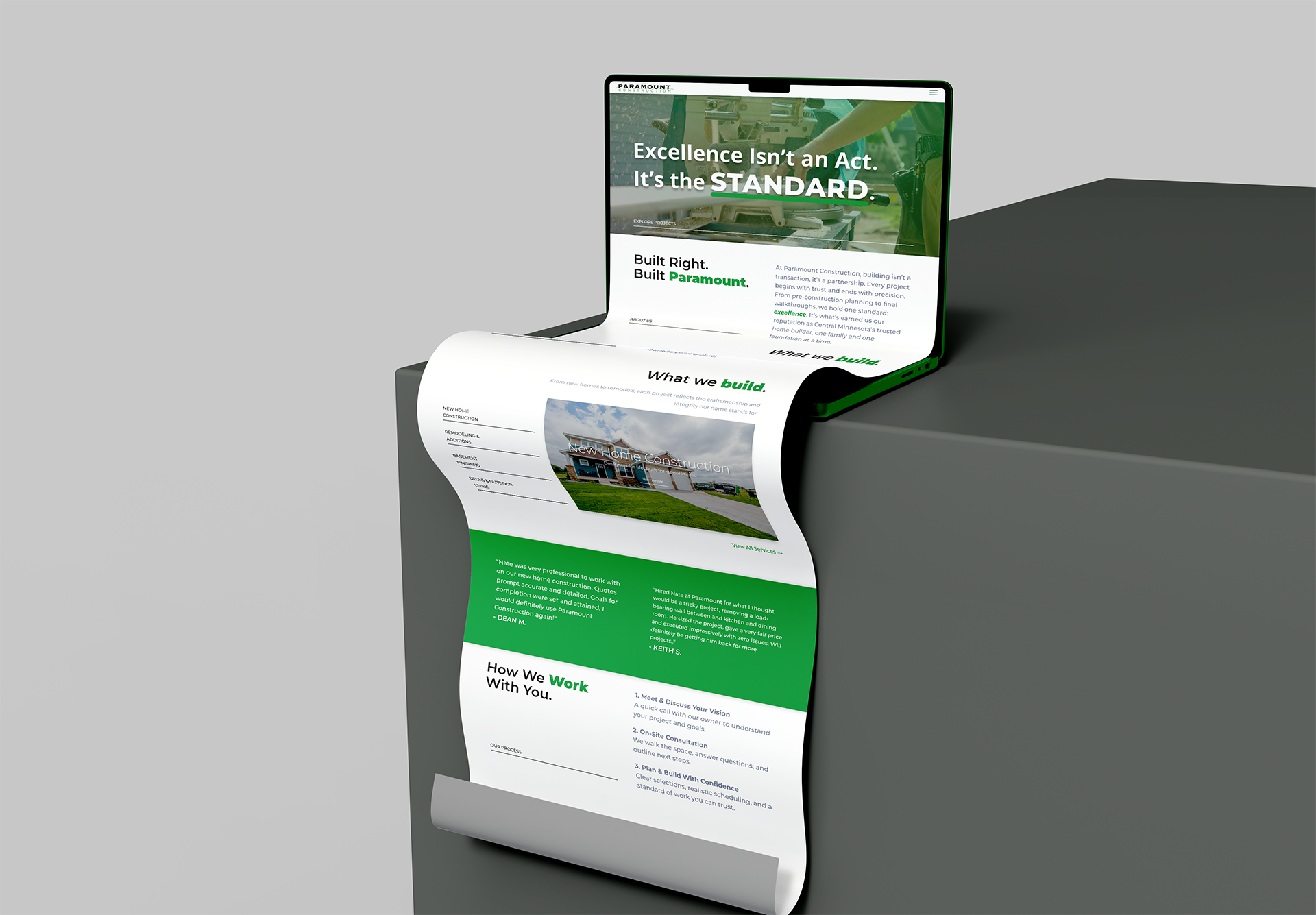 Paramount Construction website project