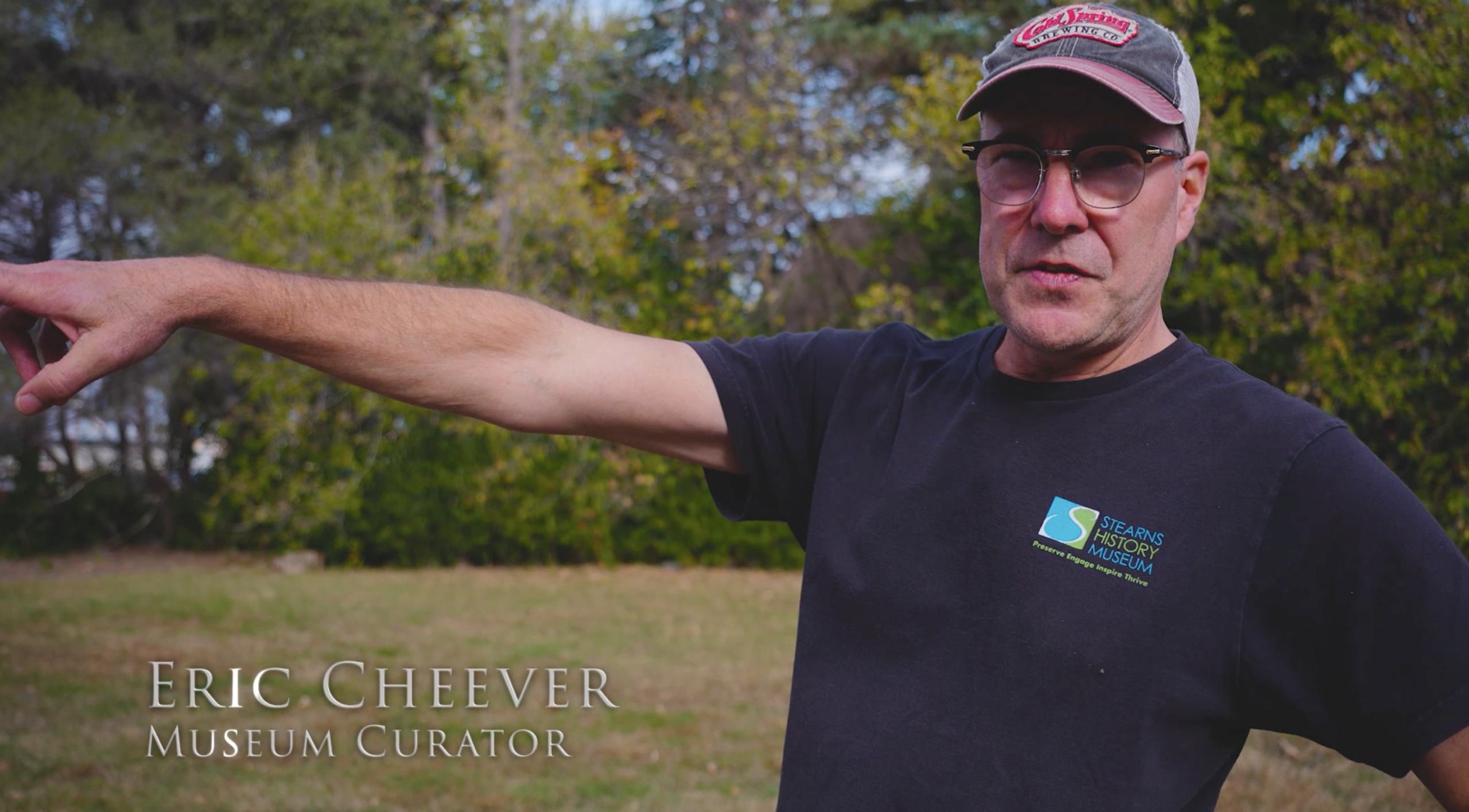 Museum curator Eric Cheever discussing the history of Frenchy's Dinner Club